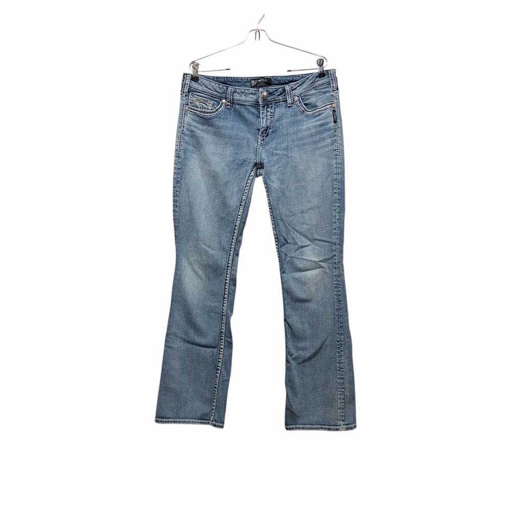 Silver Jeans Aiko Bootcut Women's Mid Rise W34 L33 Medium Wash Stretch Denim